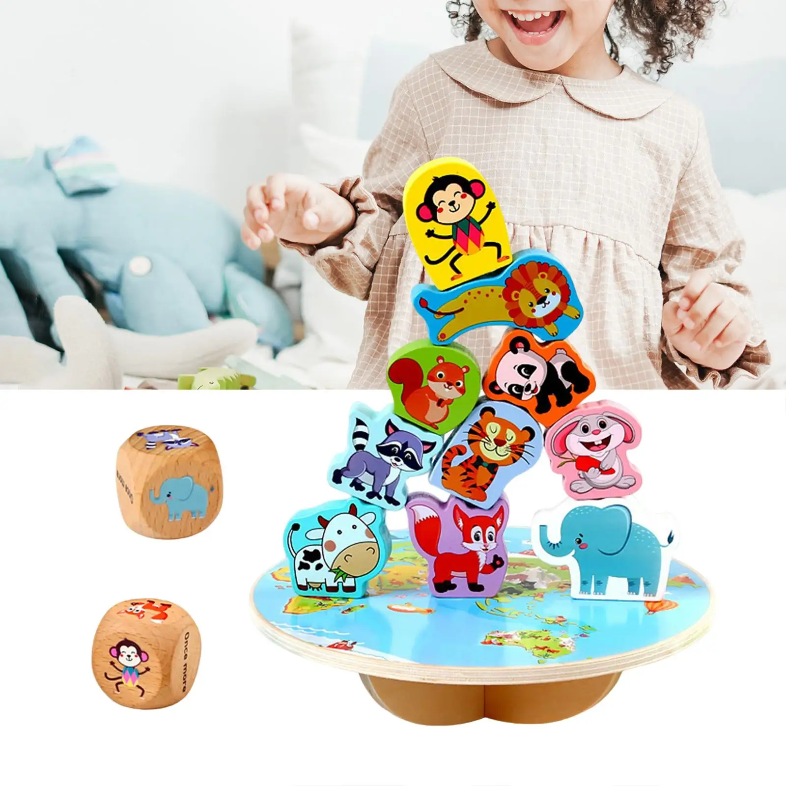 Wooden Balance Game Games Skill Motors Developing Intelligence Activity Puzzles for Age 4 5 6 Children Kids
