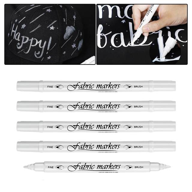 5x Oily White Marker Pen Graffiti Pens DIY Permanent Gel Waterproof Paint  Pen Writing Garment Drawing Hand Painting Black Paper - AliExpress