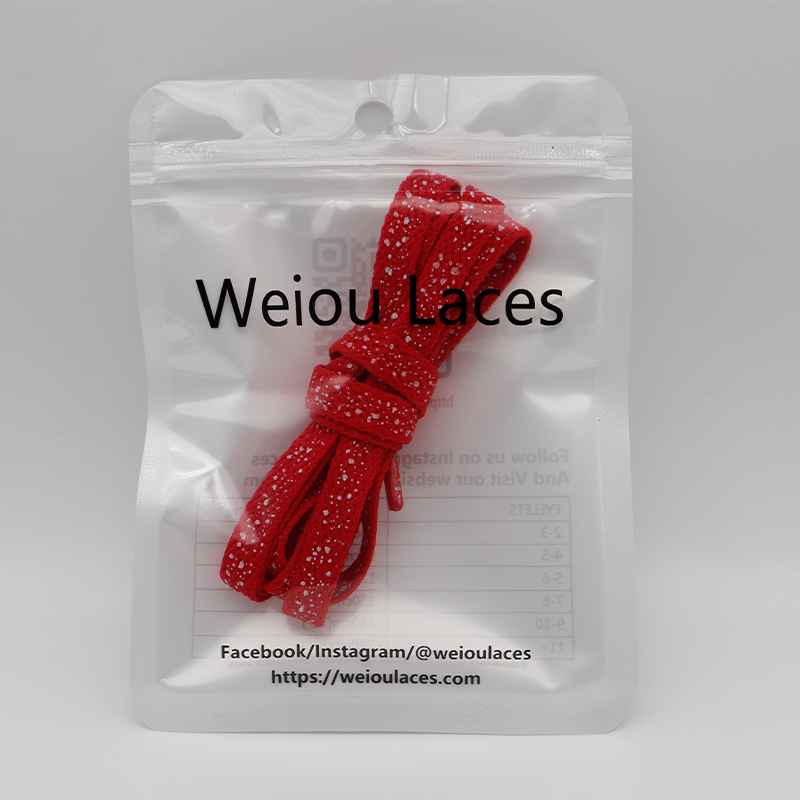 Premium Weiou Schnürsenkel, gepunktet, spritzwassernde, flache Schnürsenkel, 8 mm, bedruckt, spritzende, langlebige Sneaker-Schnürsenkel, Schuhzubehör für Erwachsene – Detail 10