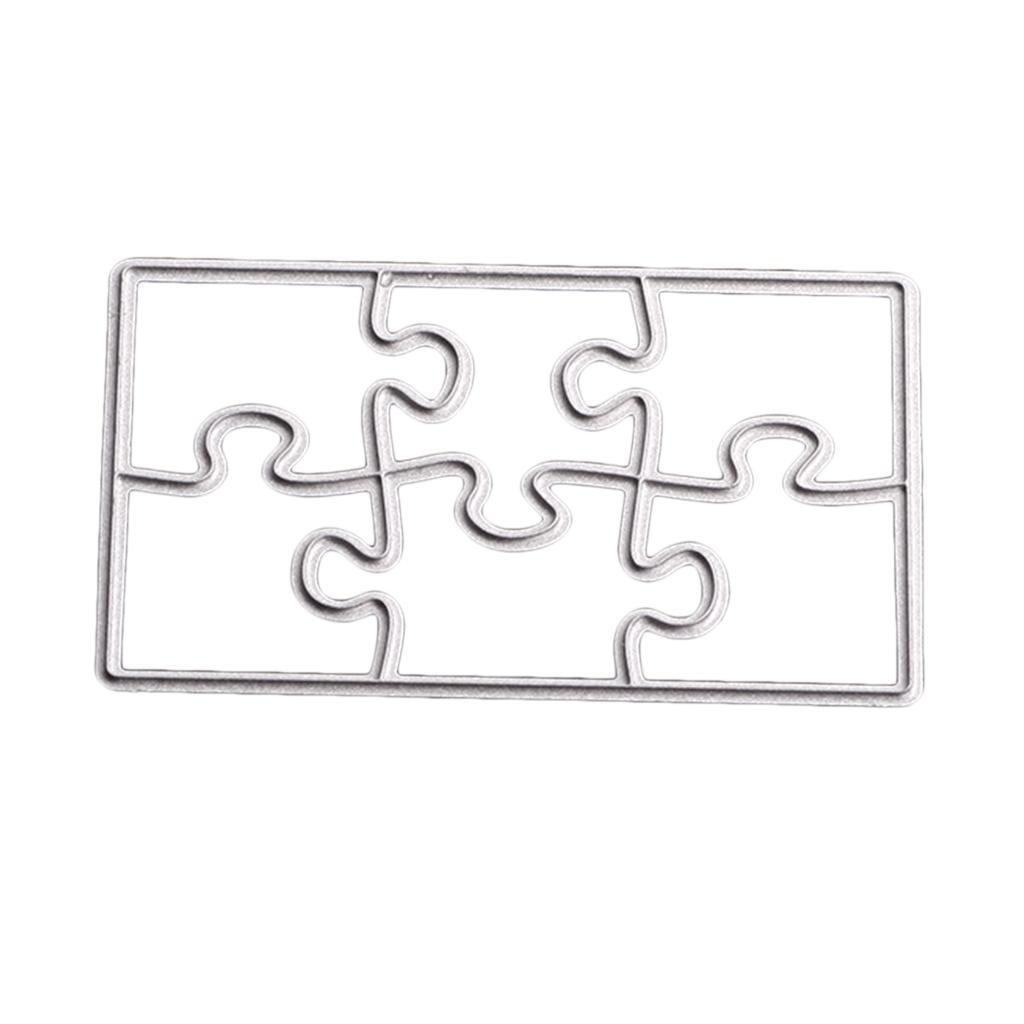 Metal Cutting Die Rectangle Puzzle Jigsaw Cut Dies Stencils for DIY Scrapbooking Paper Embossing Decoration