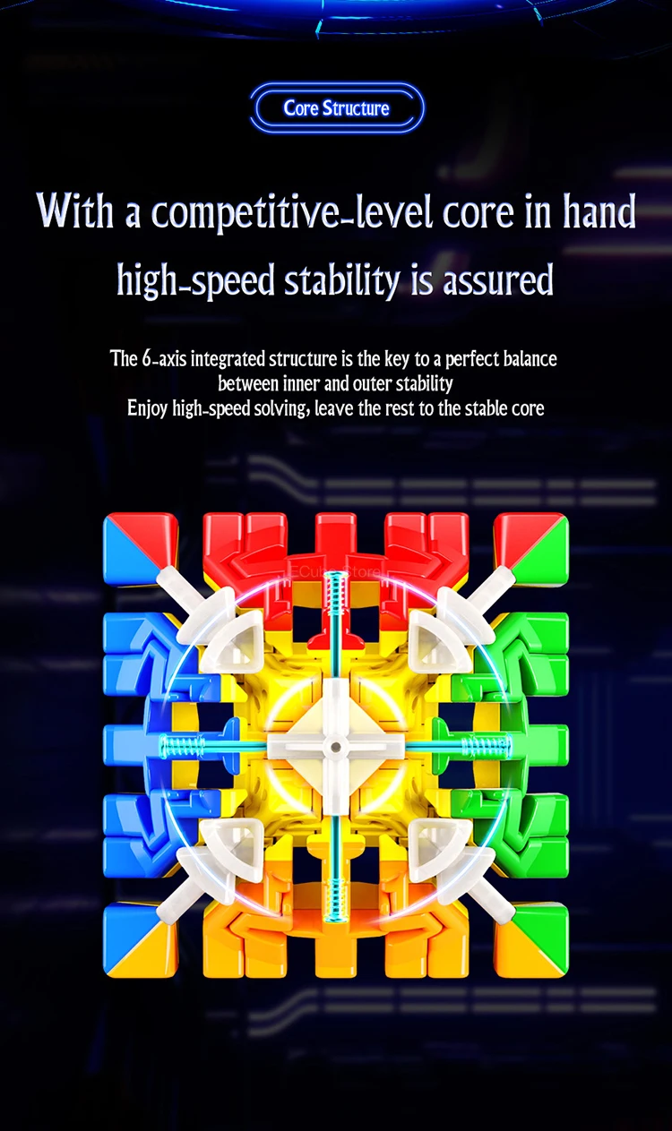 Cube-MOYU MeiLong 7 V2 7x7x7, Cubo magnético de velocidad, juguetes profesionales sin pegatinas, MoYu MeiLong 6