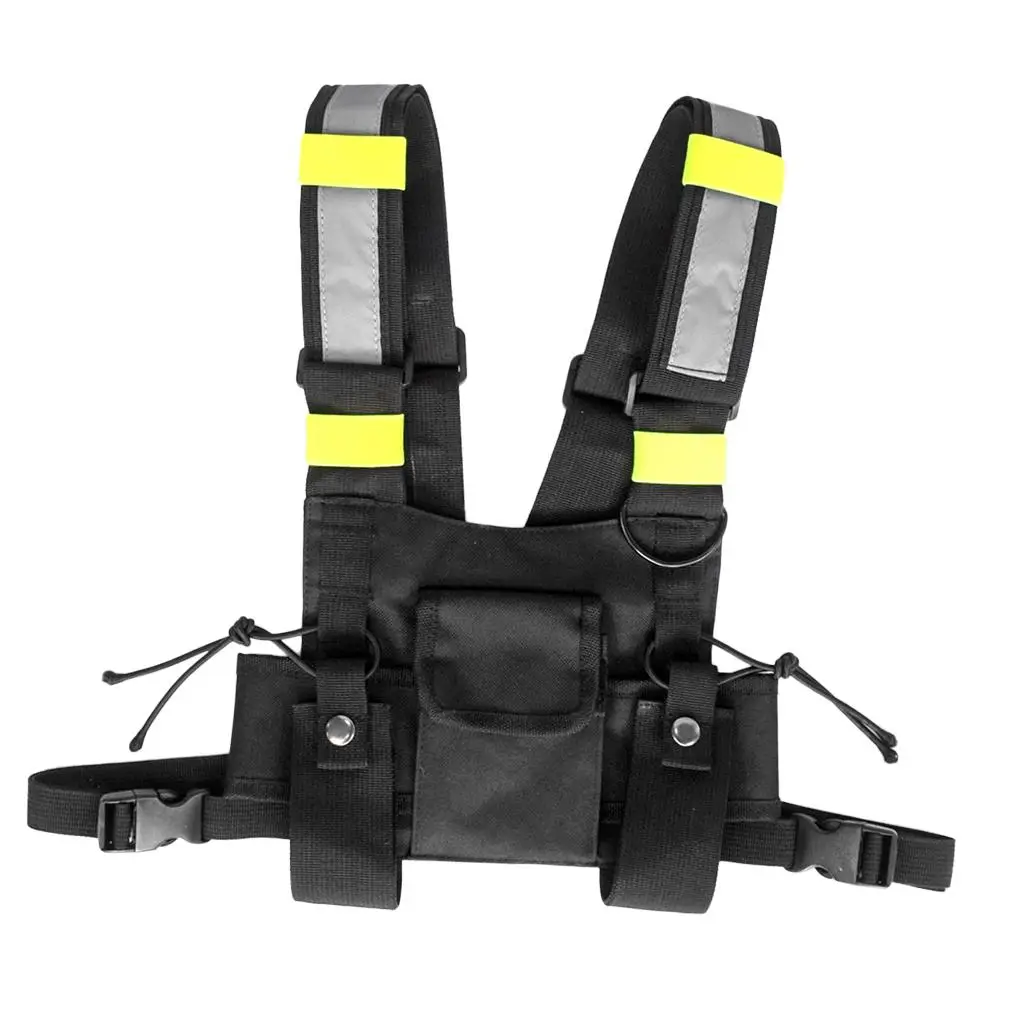 Universal Hands Free Chest Pocket Harness Bag Holster Holder Vest Rig for Two Way Radio