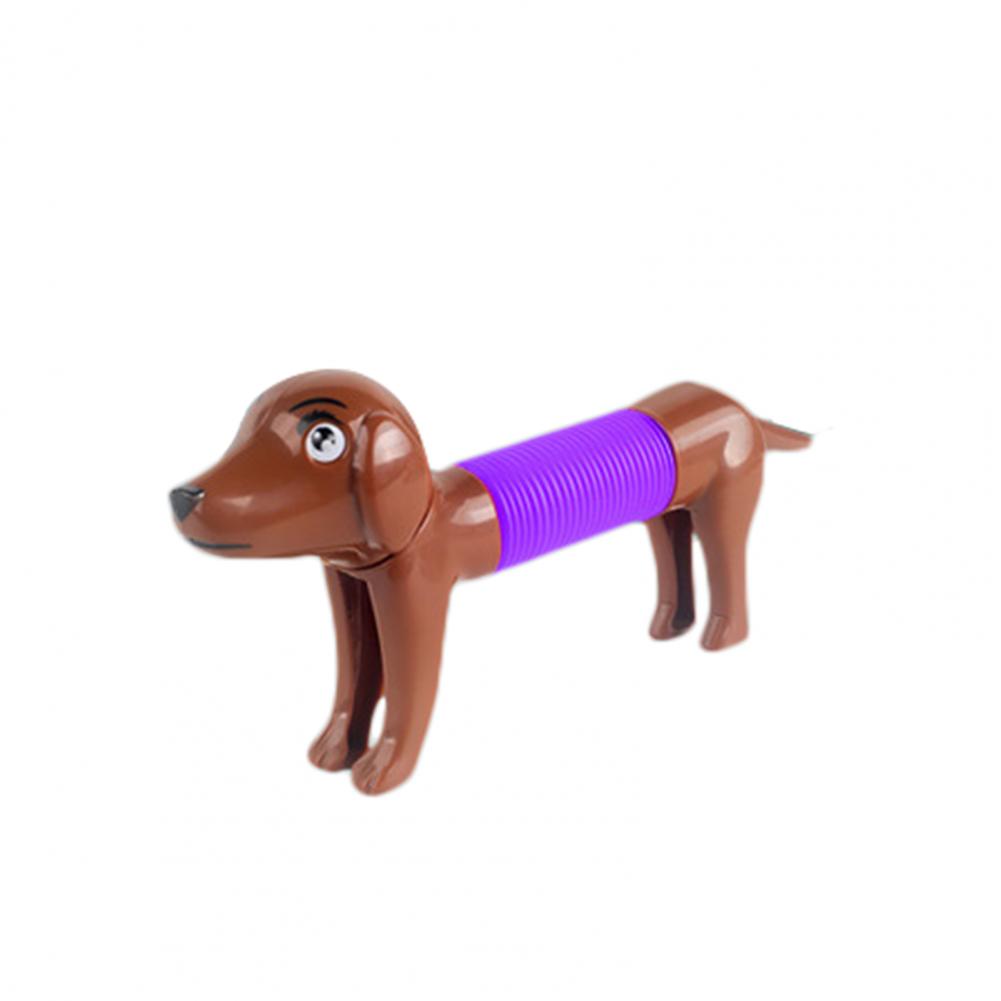 Functional Dachshund Dog Fidget Toy Fidget Toy 360 Degree Twisting Stretchable Head Tail|