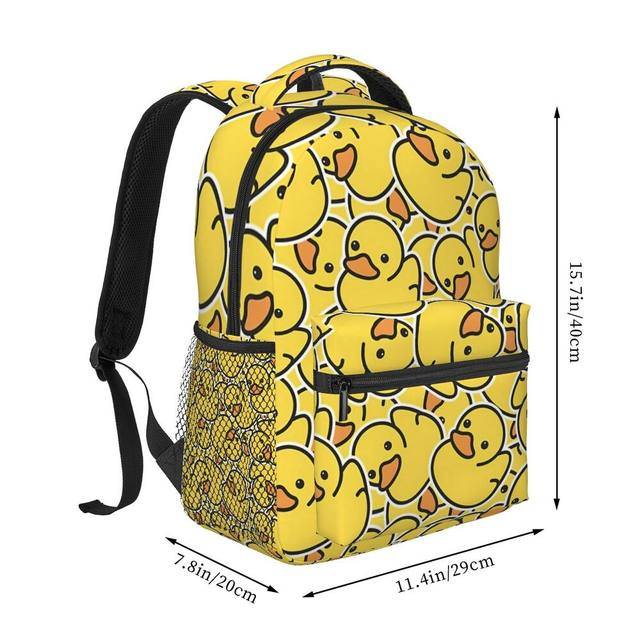 Yellow Classic Rubber Duck - Yellow Duck Backpack for Girls Boys