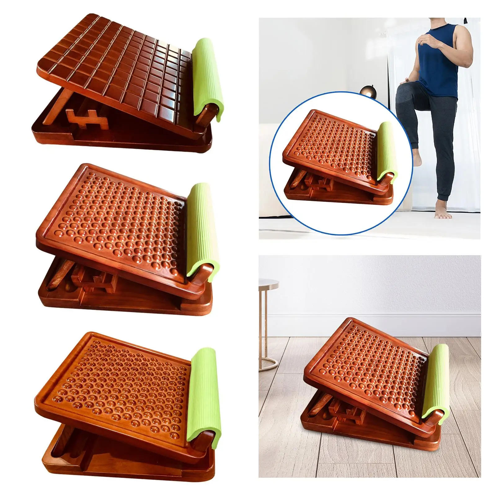 Solid Wood Slant Board for Ankle Exercise Stretching Calves Training Equipment