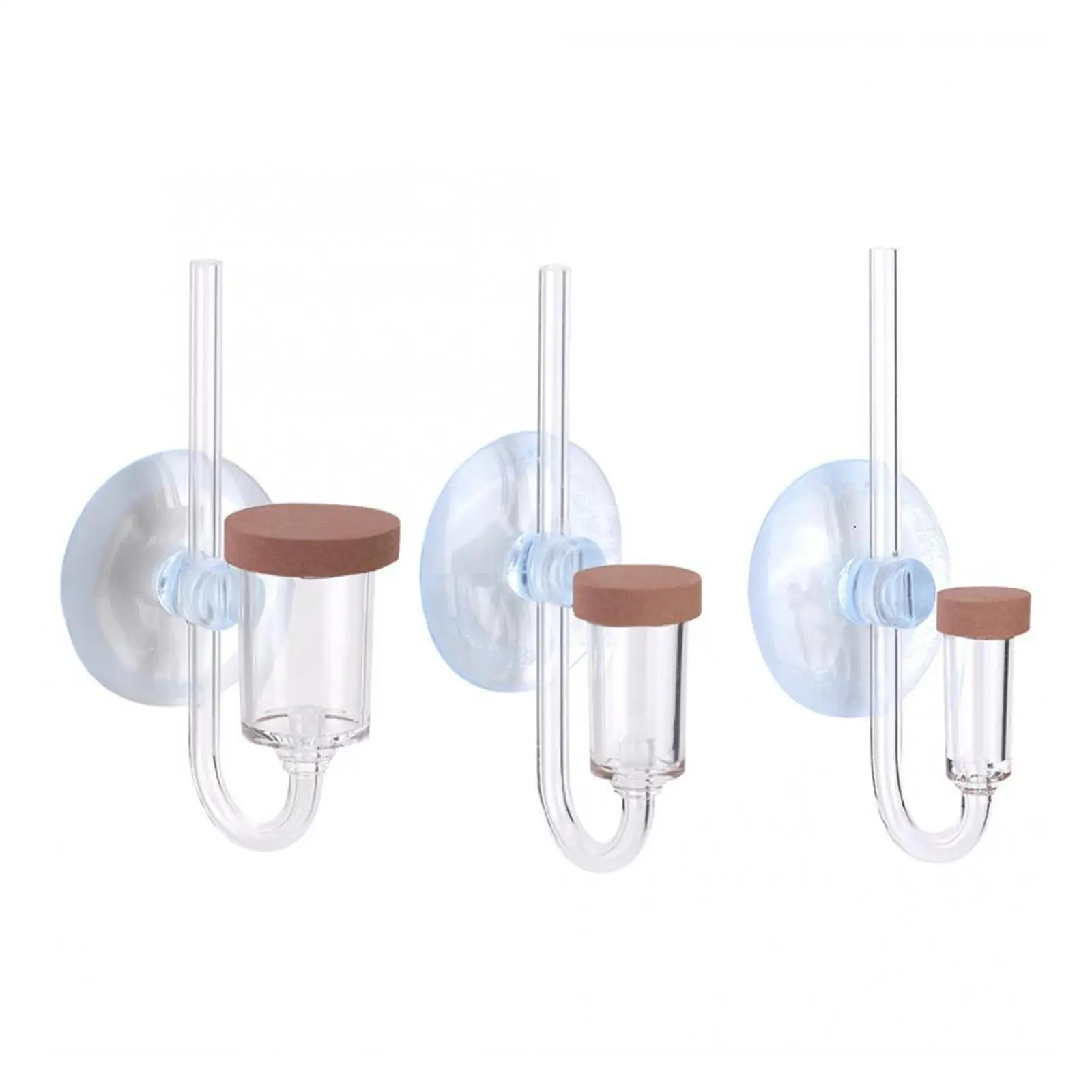 CO2 Diffuser with Suction Cup Mini U Shape Clear CO2 Generator for Aquarium Planted Tank Accessory Equipment Supplies