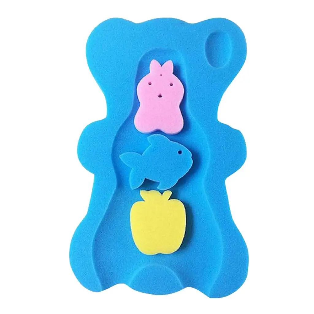 Cute Baby Care Bath Sponge Bath Cushion Foam Pad Bathroom Shower Mat Soft