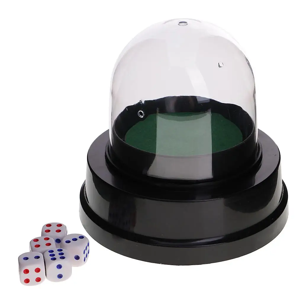 Electric Automatic Dice Cup Bar Party Game with 5 dice