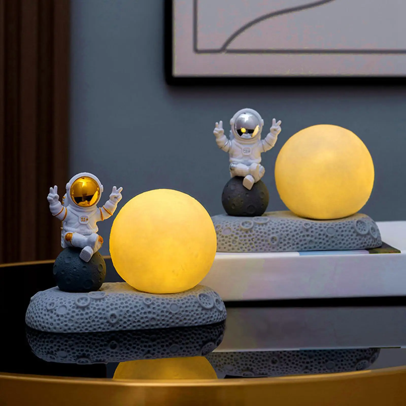 Astronaut Night Light Moon Spaceman Lamps Desktop Decoration Birthday Gift