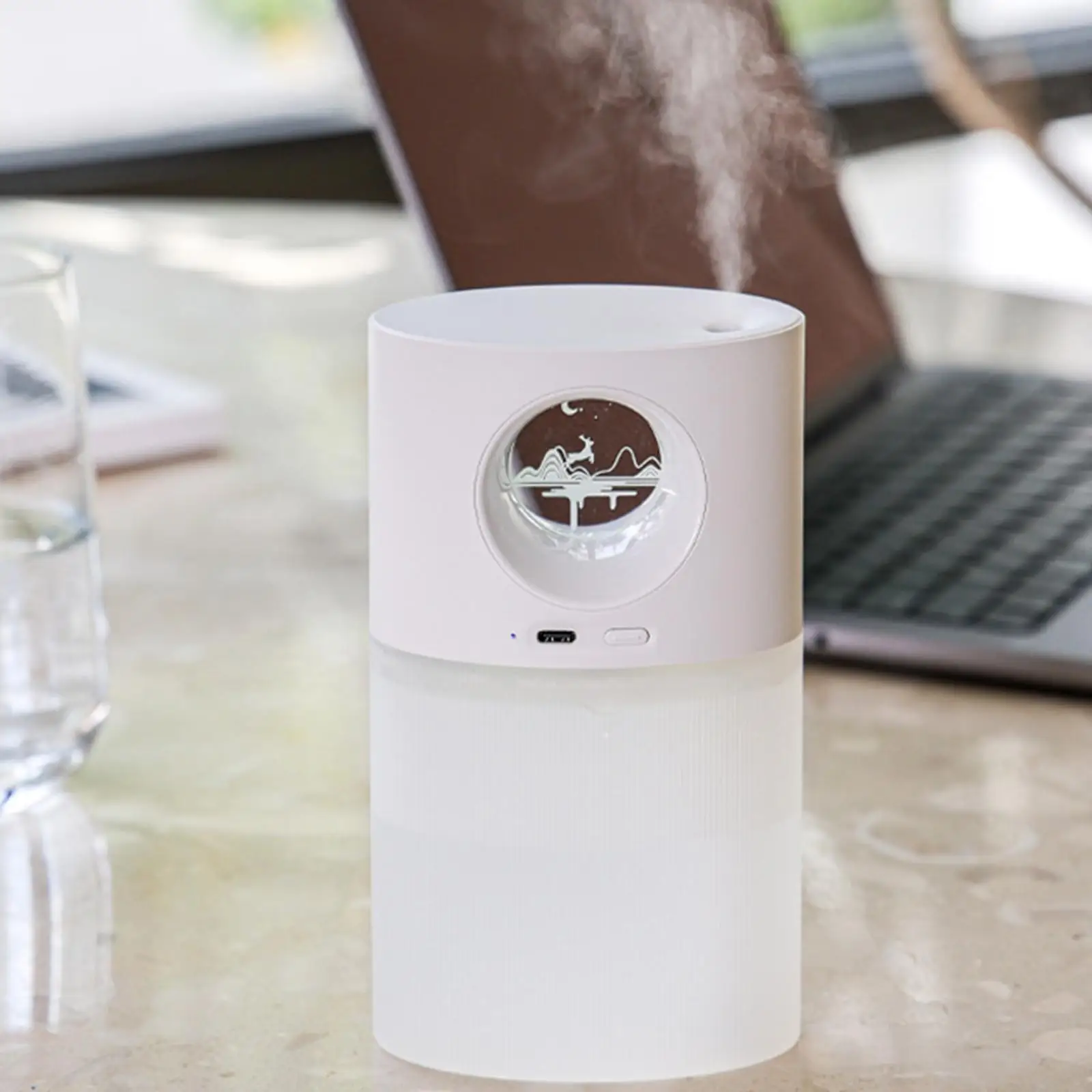 Air Humidifier Mini Night Light Quiet USB Charging for Travel Bedroom Car