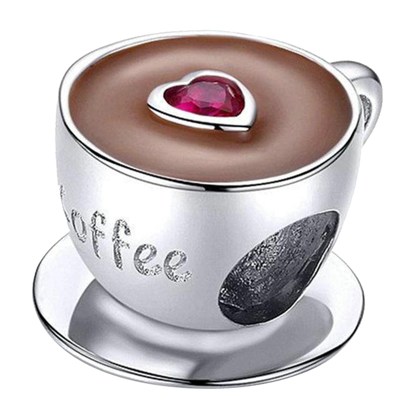 S925 Sterling Silver Pearl Coffee Cup Loose Pearl Spacer for Bracelet