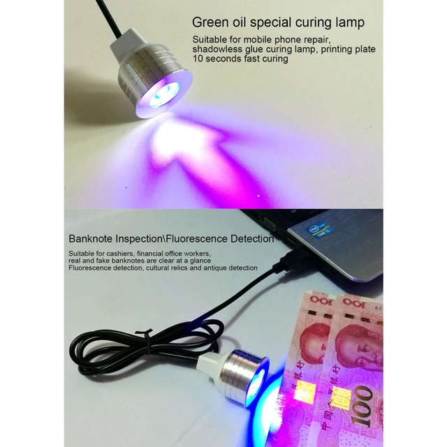 5V USB Ultra Violet Light Lamp UV Glue Curing LED Light For iPhone