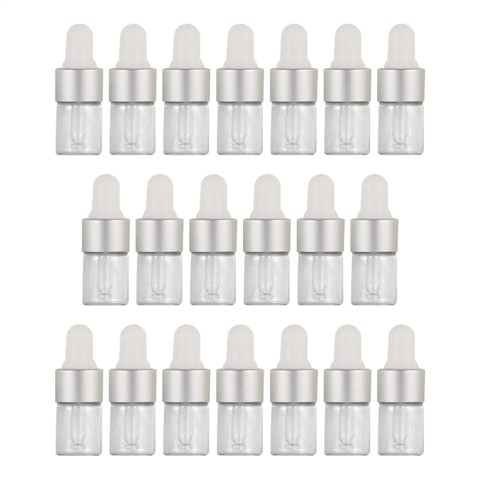 20Pcs Empty Glass Dropper Bottles Refillable Containers for Liquid Extract