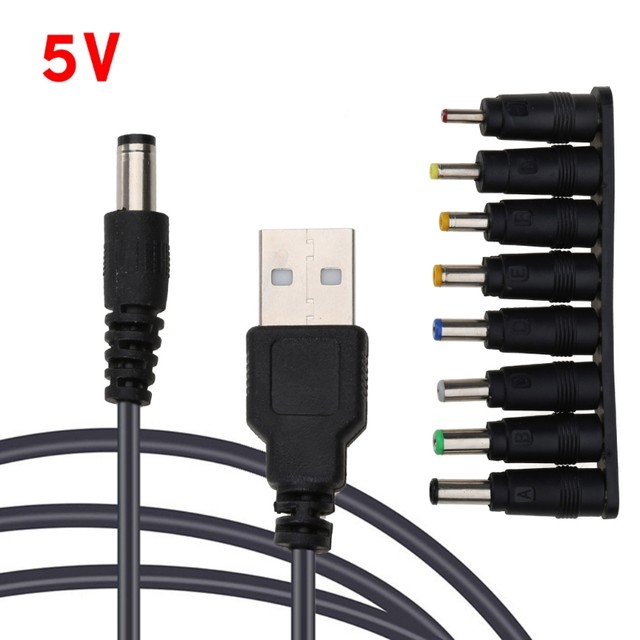 Cordon d'alimentation USB cc, câble de chargement, adaptateur cc,  alimentation à découpage régulée avec 12 fiches d'adaptateur  sélectionnables - AliExpress