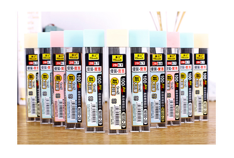 300 Teile/satz Mechanische Bleistift Blei 0,5mm/0,7mm 2B Schwarz Stange Automatische Bleistift Blei Refill Schule Kunst Skizze zeichnung Liefert – Detail 1