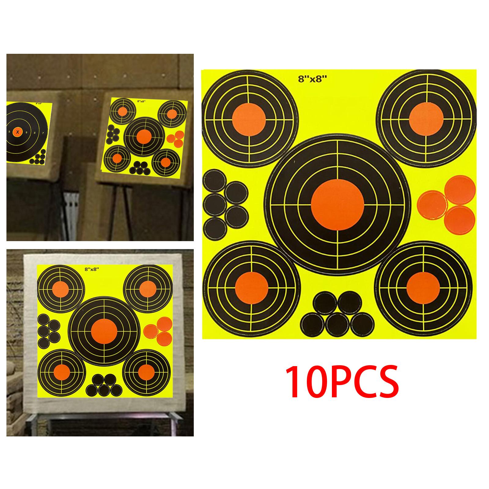 10x 8inch Splash Targets Shooting Practice Outdoor Training Splatter Accessories Round Self Adhesive Target Stickers Aim