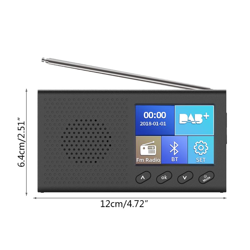 rádio fm receptor portátil dab leitor de música