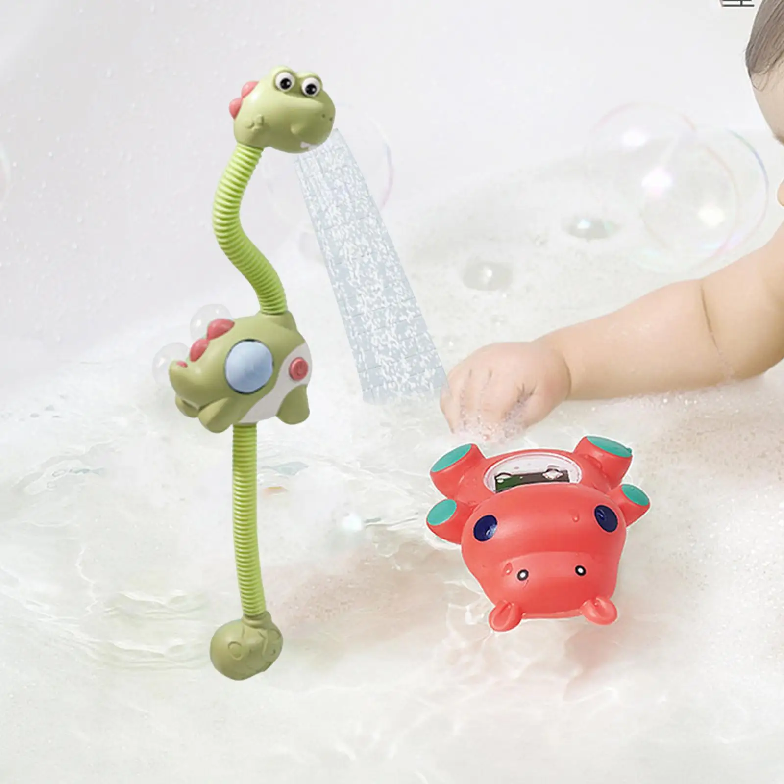 Infant Electric Shower Toddler Bathtub Time 3 Suction Bathtub Tub Baby Bath Toys for Bathroom Pool Infants