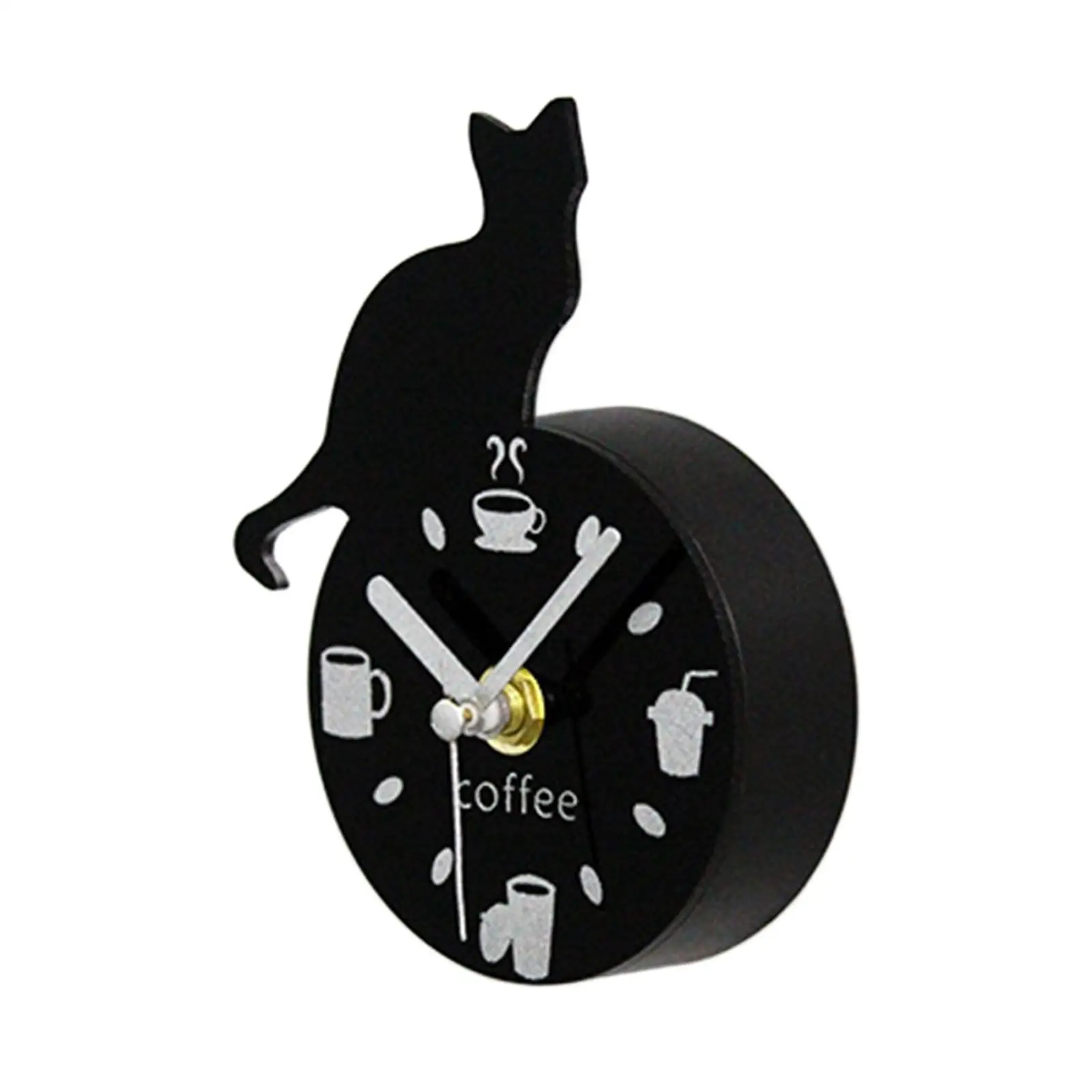 3D Refrigerator Magnet Clock Portable Decorative Fridge Stickers Hanging Climbing Cat Magnet Wall Clock for Living Room Decor