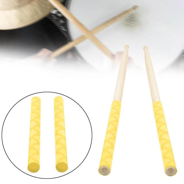 Stick Gripps Drumstick Grips, Anti Slip Drumstick Wrap for Drumming,  Adjustable Stick Rings Personalized Fit (Clear)