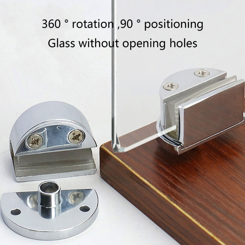 Description Picture 4 of itemGlass Door Cupboard Showcase Cabinet Clamp Glass Shower Doors Hinge Replacement Parts 360-Degree Rotating Shafts Hinge