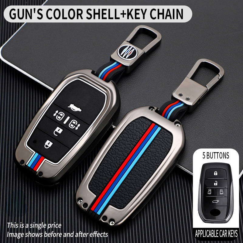 Copertura della cassa chiave a distanza dell'automobile della lega per Toyota RAV4 Crown Hilux Fortuner Camry Land Cruiser Prado proteggere gli accessori Fob Shell - Sfa8996ba3fa546a09870a9f02eba24edR