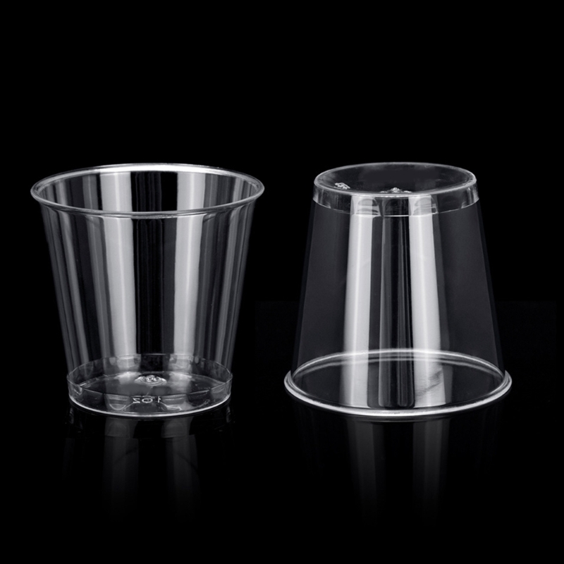 100 Stück wiederverwendbare Schnapsgläser aus Kunststoff, 30 ml, Schnapsbecher für Partys, transparente Schnapsbecher, starke, langlebige Becher für Bankette, Partys – Detail 7