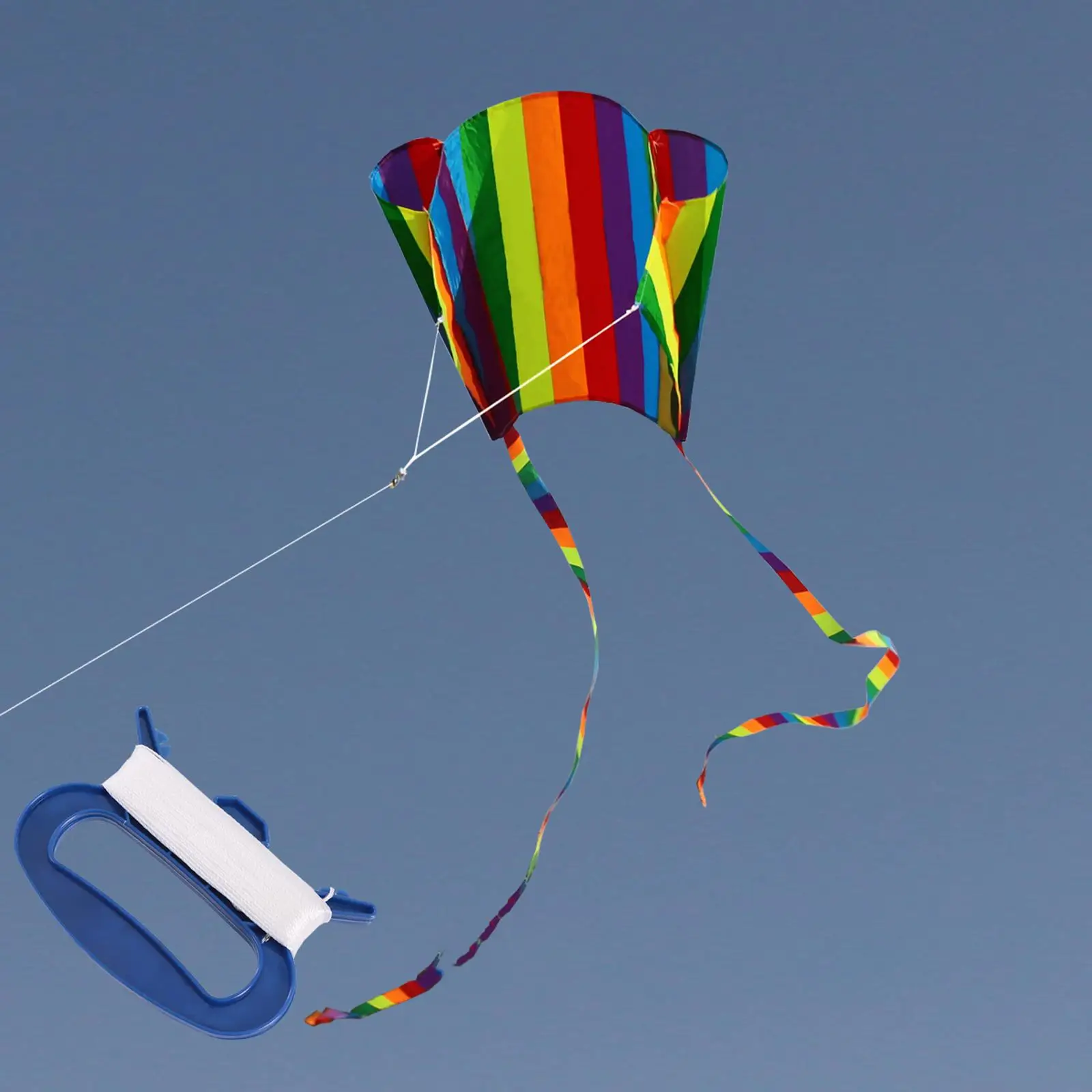 Beautiful Rainbow Kite Fun Outdoor Toys Easy to Fly with Flying Line Single Line Kite for Family Girls Boys Kids Ages 8-12 Gifts