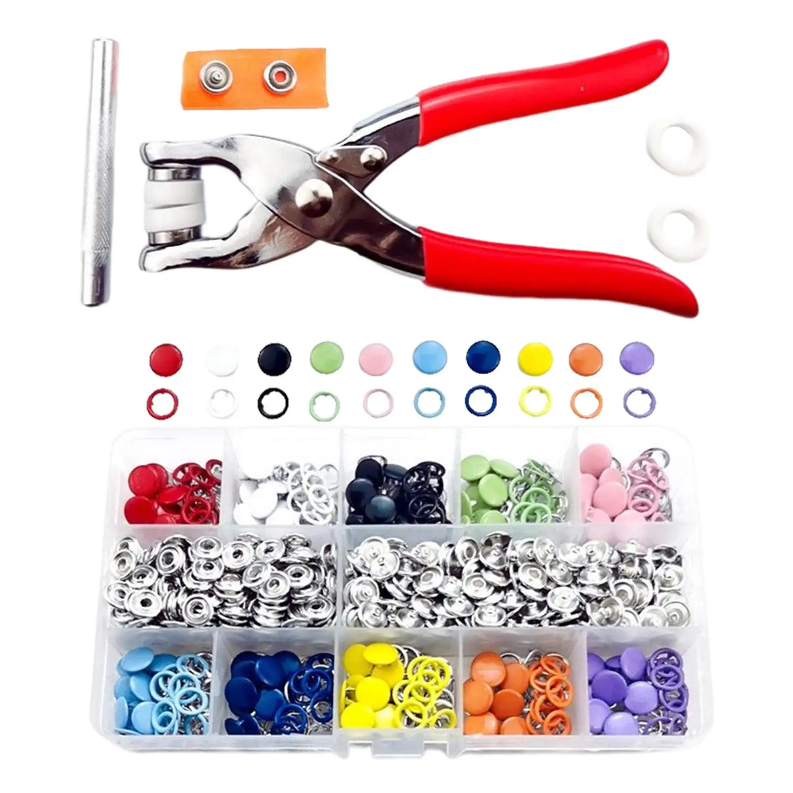 Copper Snap Buttons Set Decorative Popper with Plier Clothes Ornament Hollow Solid Buckle Clip DIY Crafts Sewing for Beginners