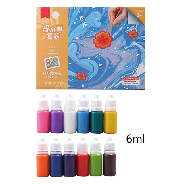 Marble Painting Kit for Kids,Arts and Crafts Paint On Water Set,Water Marbling  Paint Kit