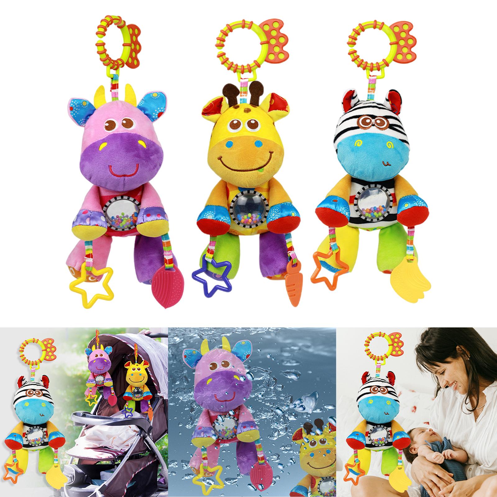 Soft Plush Baby Hanging Rattle Toy Wind Chimes for Stroller Baby Toys Gifts