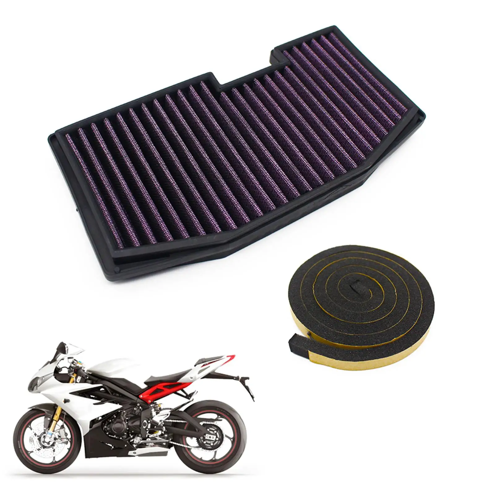 Motorbike Air Filter Intake Portable Performance Upgrade Accessory Motorcycle