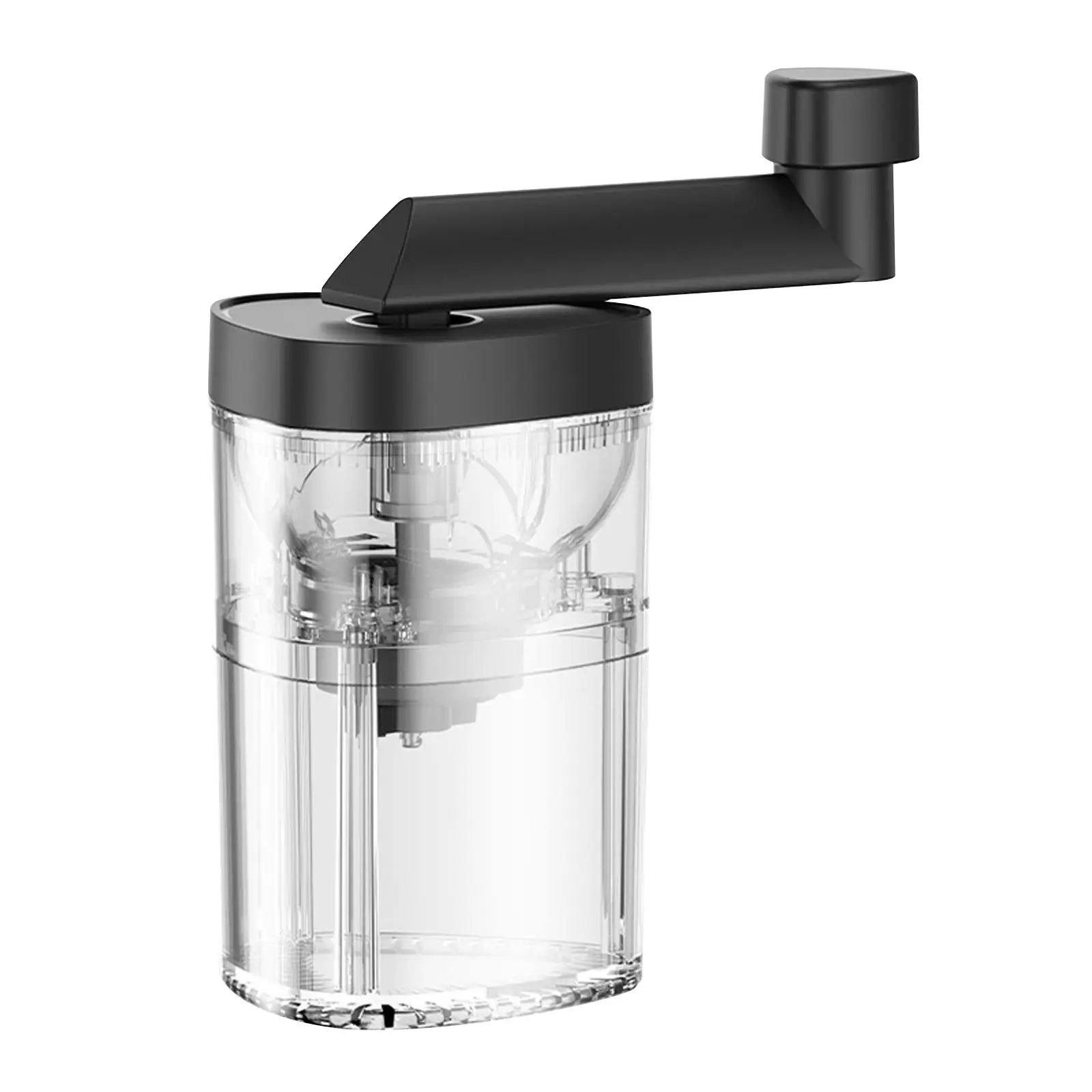Manual Adjustable Coffee Grinder Clear Tank Easy to Cleaning Espresso Grinder