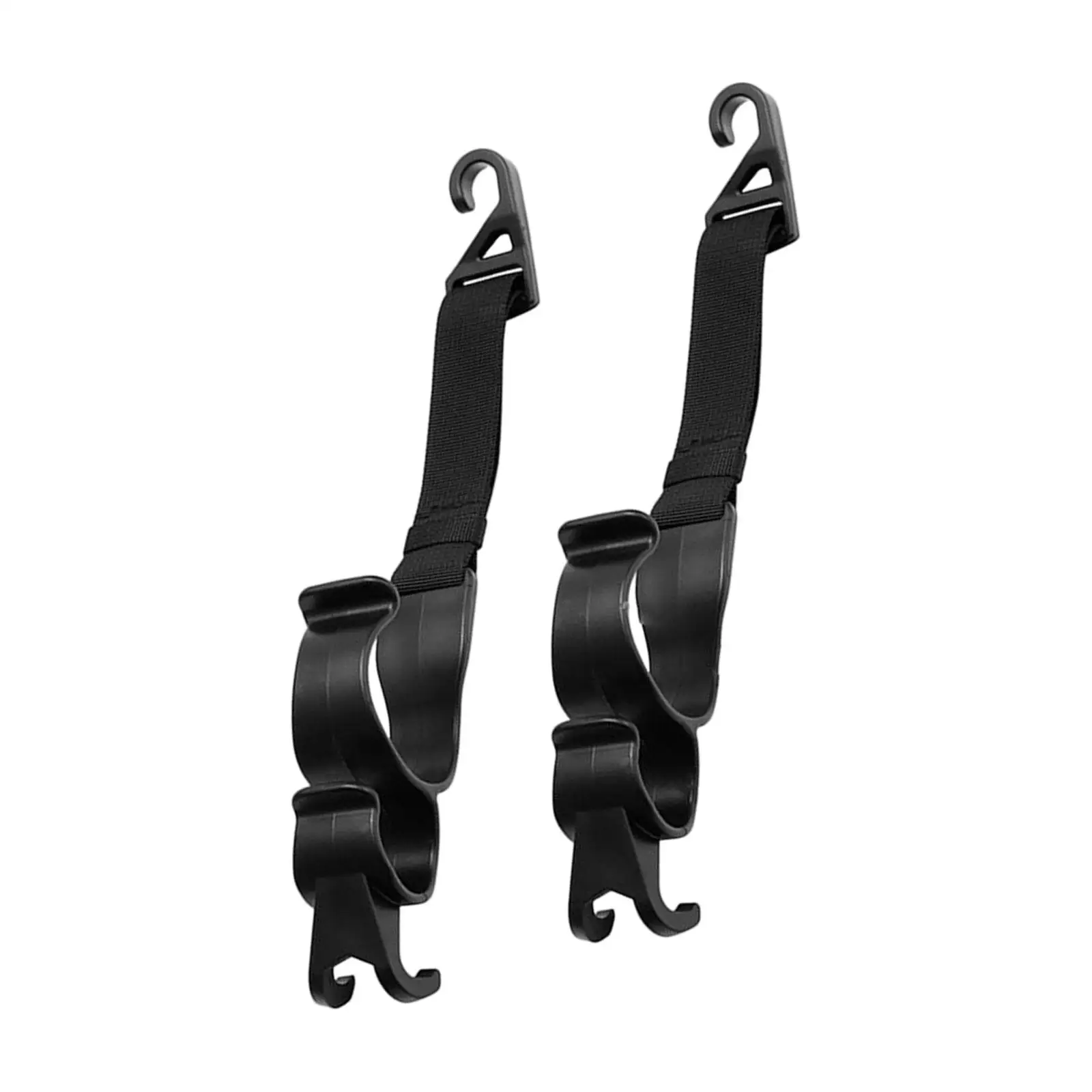 2Pcs Multifunctional Car Headrest Hooks Heavy Duty Three hooks Adjustable Seat Back Hook Hanger for Toys Handbags