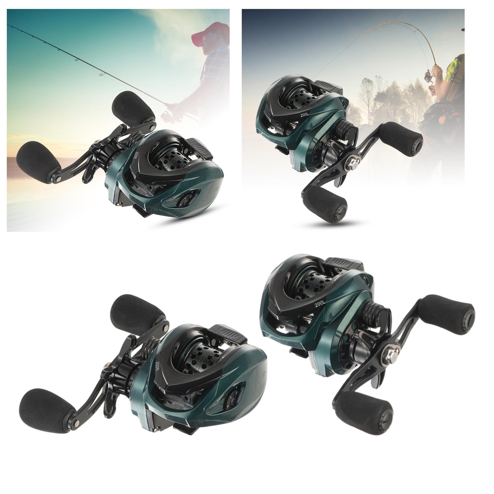 7.2:1 Gear Ratio High Speed Baitcaster Fishing Reel Baitcasting Reel 3+1BB 10 Level Magnetic Brake Saltwater Freshwater