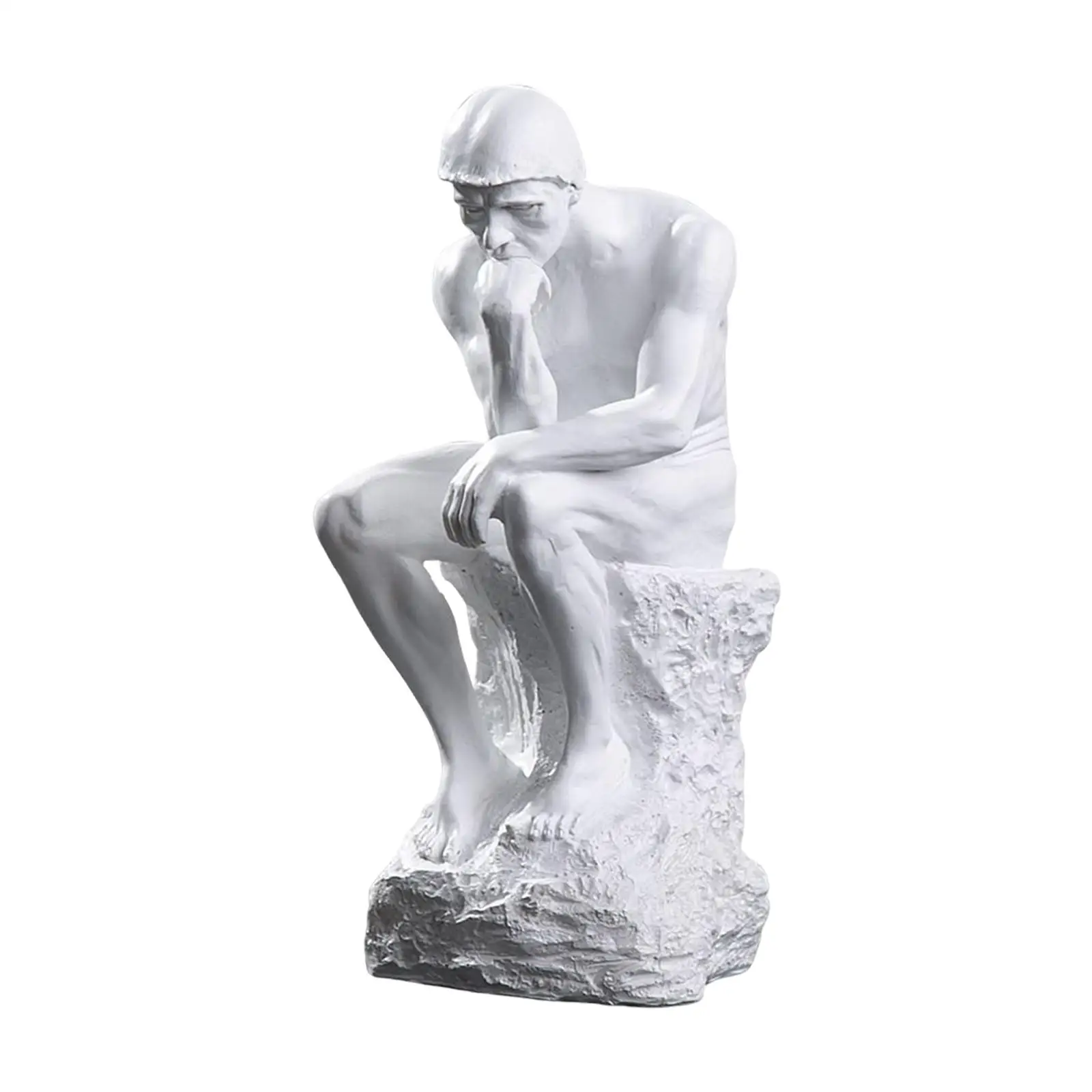 Resin 26cm Resin The Thinker Statue Living Room Decoration for Bedrooms, Basement,Foyer Artwork Measure 4x4x10inch Library Decor