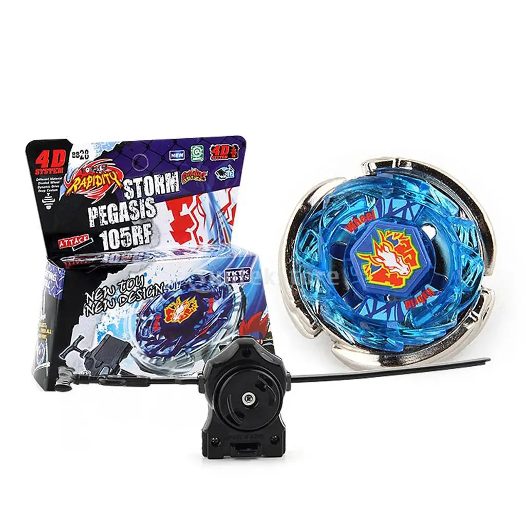 Fusion Top 4D Rapidity Fight Master STORM PEGASIS 105RF BB28 Spinning Top Ripcord Launcher Set Toy Kids Gift