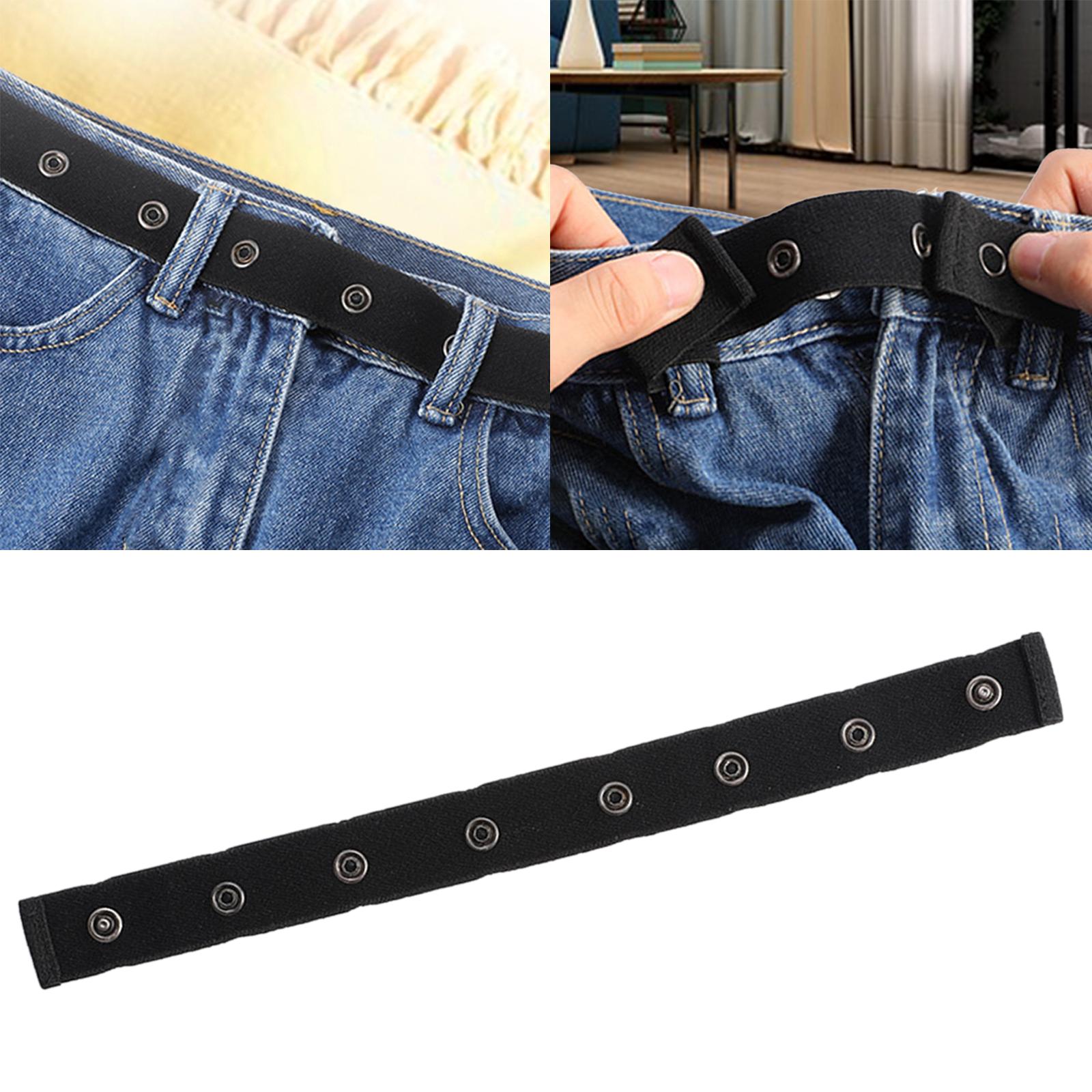 Elastic Belt No Buckle Unisex Stretch Invisible Belt Waist Belt Waistband Adjustable Without Buckle for Dress Jeans Pants