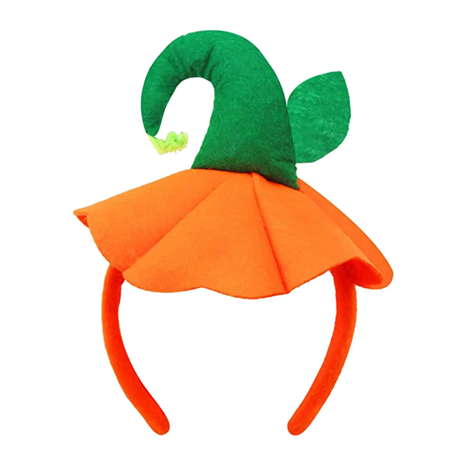 Halloween Headband Pumpkin Hat Cute Elastic Hair Hoop Hairband for Photo Props Dress up Party Supplies Role Playing Adults