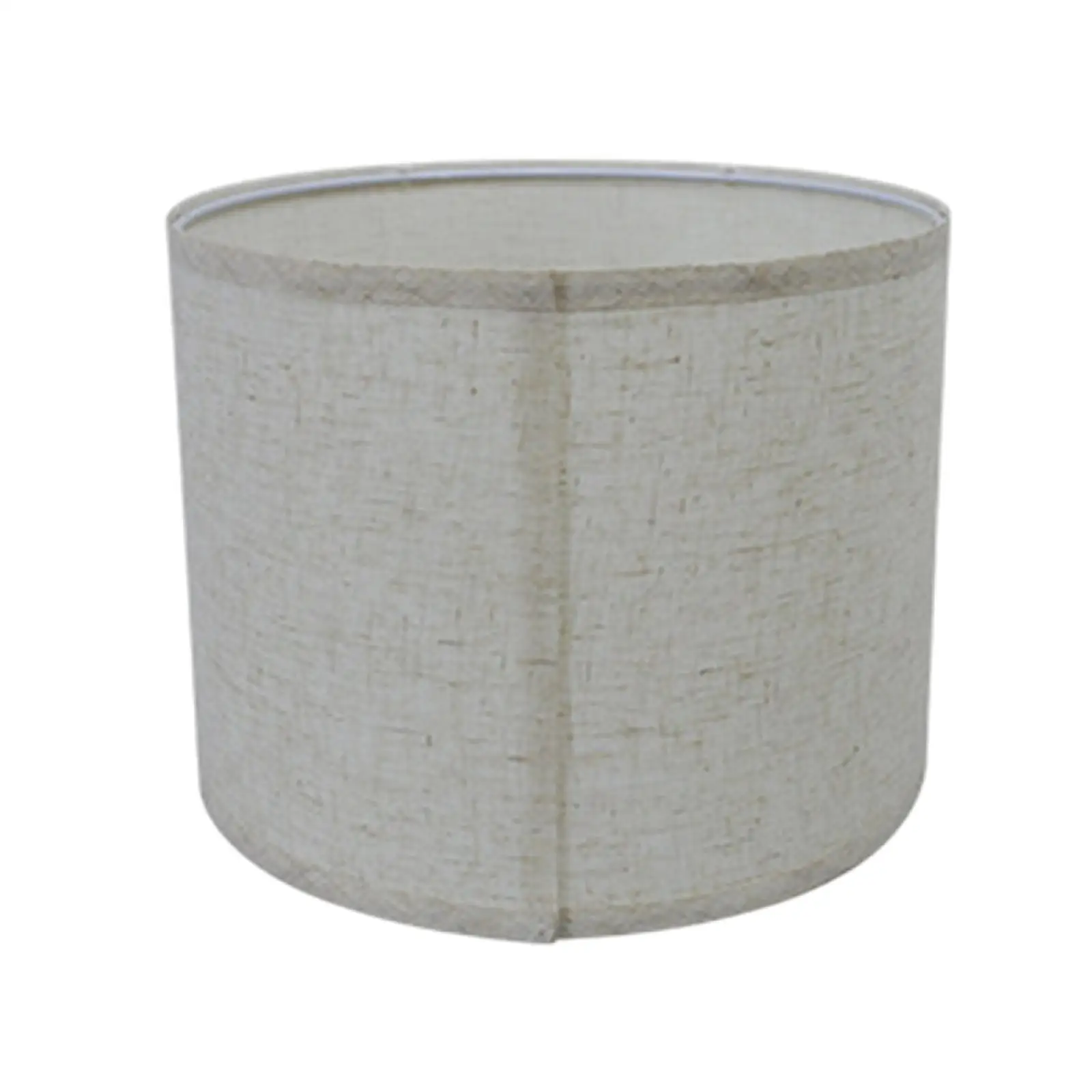 Drum Lamp Shade Cylinder Hand Crafted Natural Linen Modern Classic Cloth Durable Barrel Lampshade for Floor Light Table Lamp