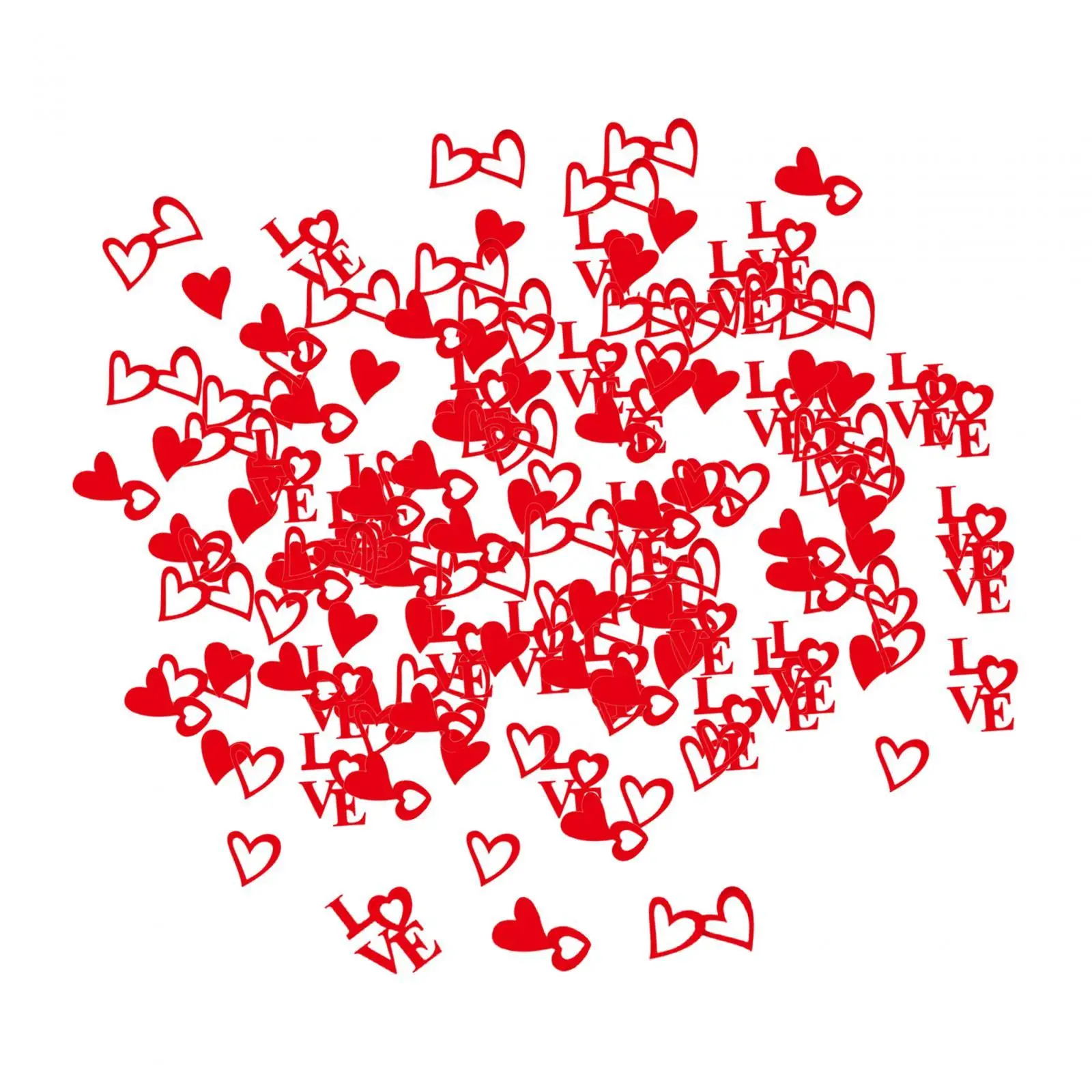 200 Pieces Valentine`s Day Confetti Heart Valentine Confetti for Wedding Dessert Tables Invitations Anniversary Engagement