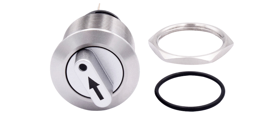 Customized 22mm Waterproof Metal Rotary Selector Switch 2 3 Pin 1NO1NC 2NO2NC 12V LED Stainless Steel Push Button Knob Switch