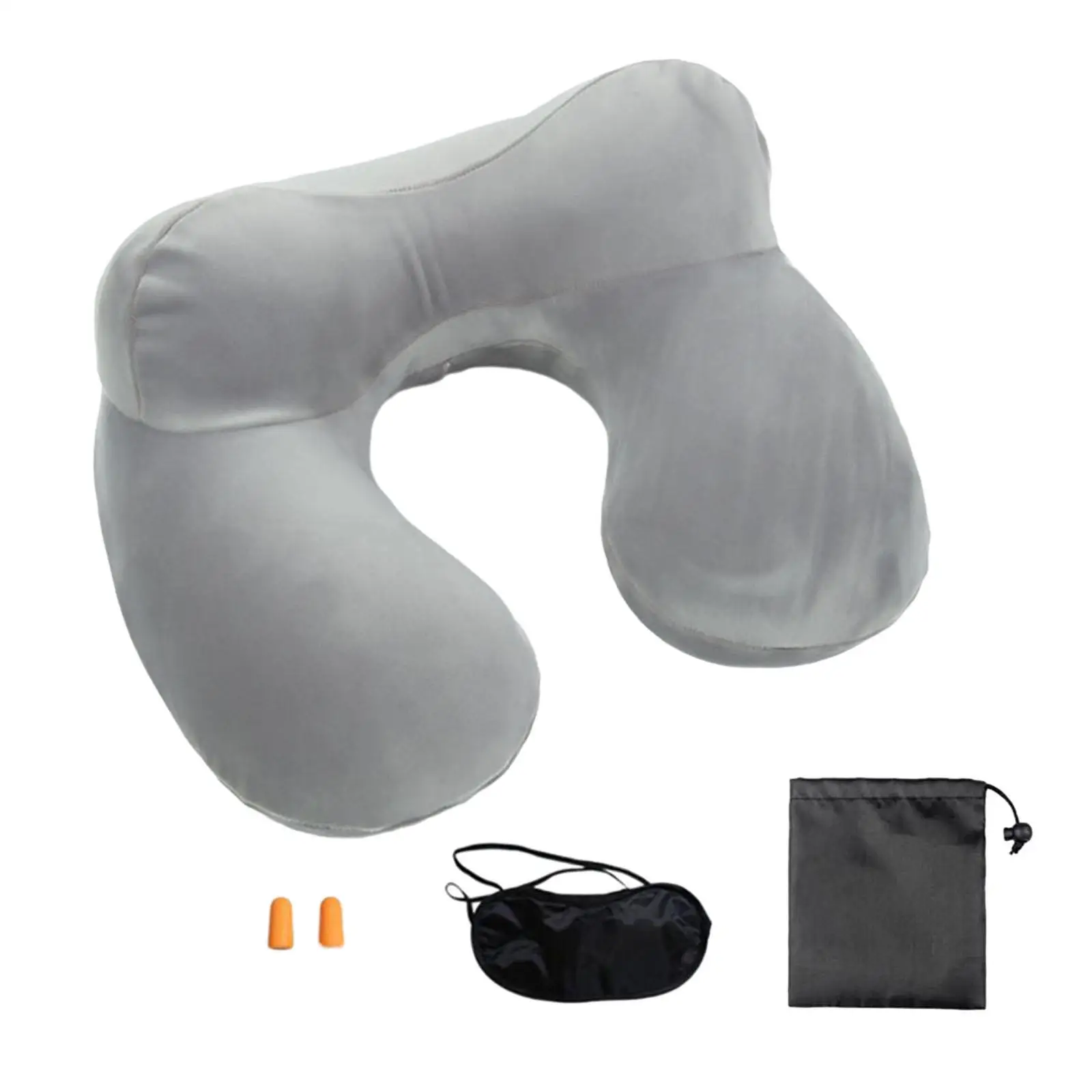 Travel Pillow Comfortable Soft U Shape Neck Pillow Inflatable Air Pillow for Home Office Hiking Outdoor Sports Camping Airplane