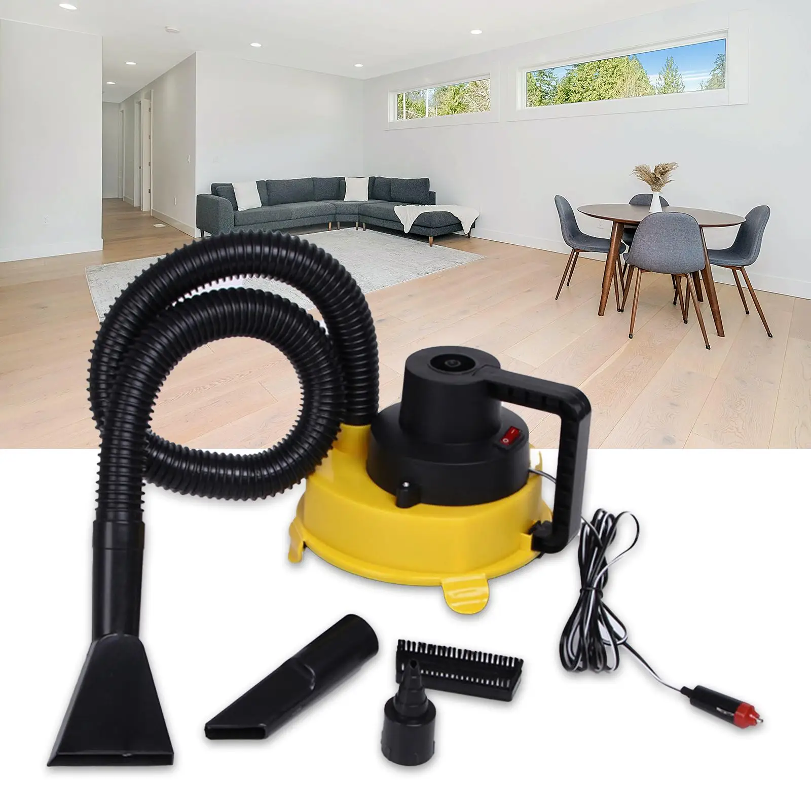 Car Vacuum Cleaner Wet Dry Vacuum Cleaner Washable 12V Lightweight Handheld Duster Dust Buster Auto Vacuum for Camper RV