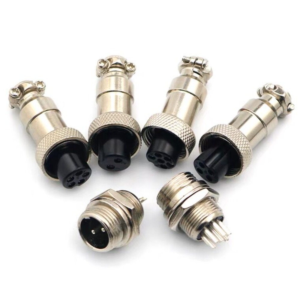 Description Picture 3 of item1set GX12 2/3/4/5/6/7 Pin Male + Female 12mm Circular Aviation Socket Plug Wire Panel Connector