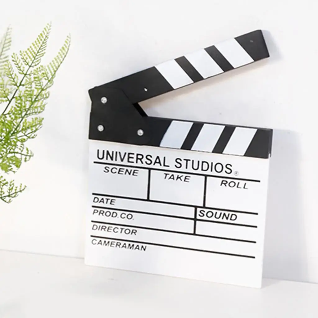 White Wooden Movie Clap Board Film Clapboard Photography Props Ornaments
