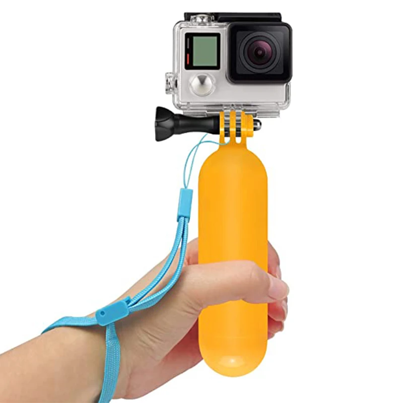 Title 6, For GoPro Hero 12 Floating Hand Grip Yellow Flo...