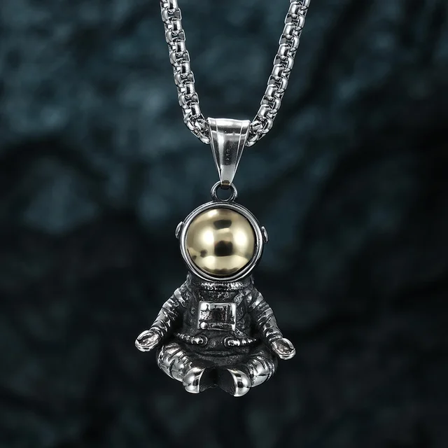 Kalen Trend Astronaut Stainless Steel Pendant Star Necklace Dream Space  Best Gift Men Women Jewelry - AliExpress