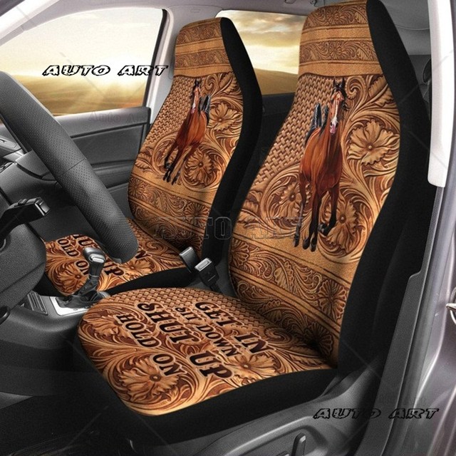 Lion Head Mandala Car Seat Covers Pair, 2 Front Seat Covers, Car hot Seat Protector, Car Accessory, Seat Cover For Car