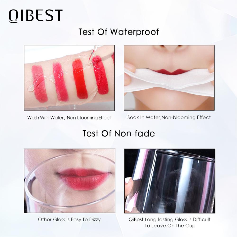 Best of QIBEST Brand 34 Colors Liquid Lipstick Waterproof Matte Nude Lipstick Pigment Red Long Lasting Lip Gloss Women Makeup Lipgloss Reviews & Tips - Image 6